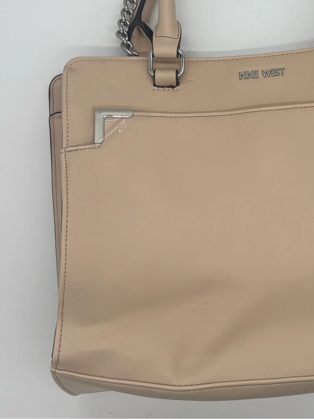 Nine West Taupe Satchel with Detachable Strap